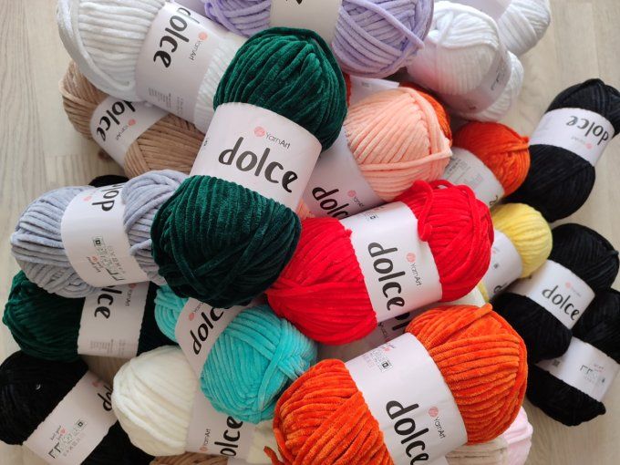 Pelote de laine chenille Dolce 